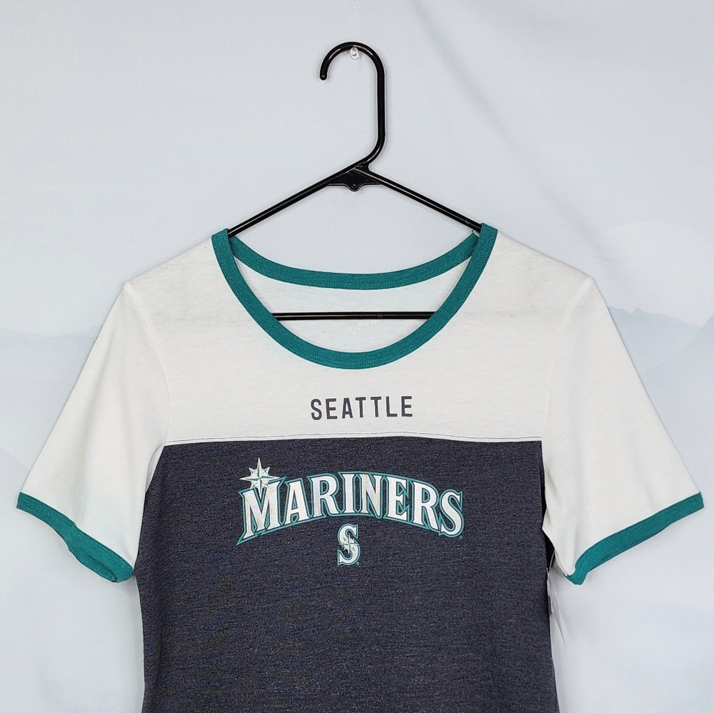 Seattle Mariners Women's Ringer Tee Medium NWT - Picture 9 of 16